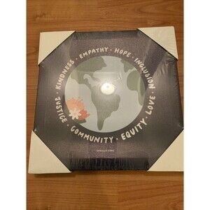 Oh Happy Dani Canvas Wall Art Frame 10"x10" Kindness Empathy Hope Love